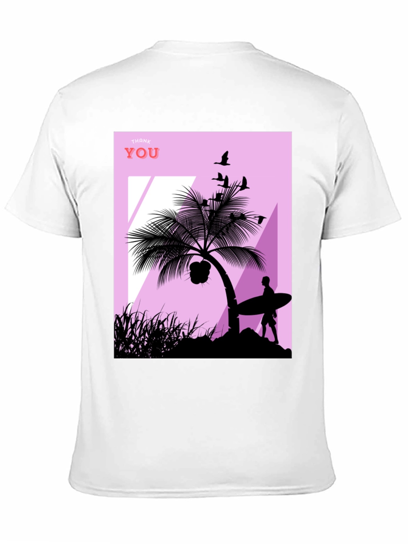 Tropical Beach Silhouette Graphic T-Shirt