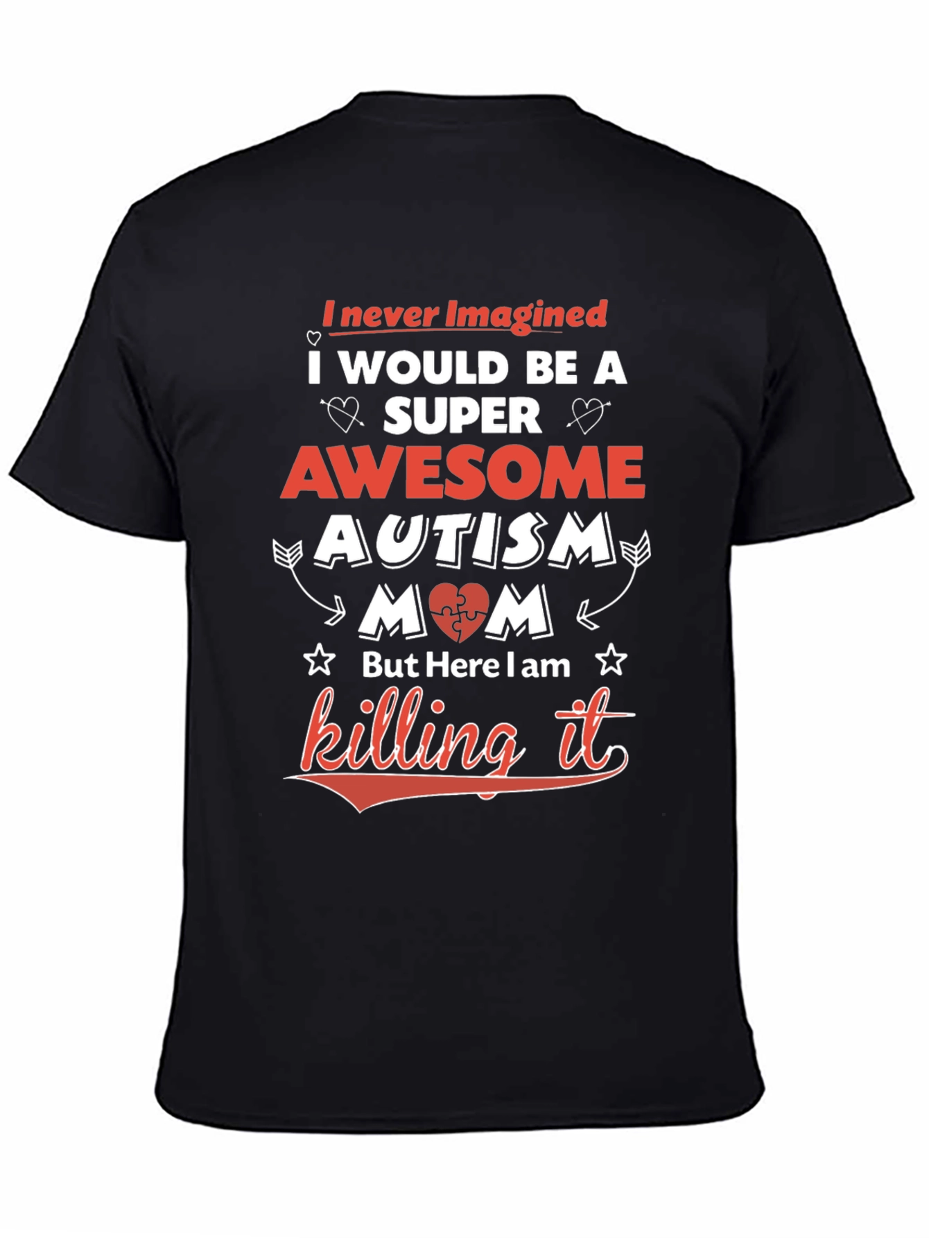 Awesome Autism Mom T-Shirt - Super Mom Tee