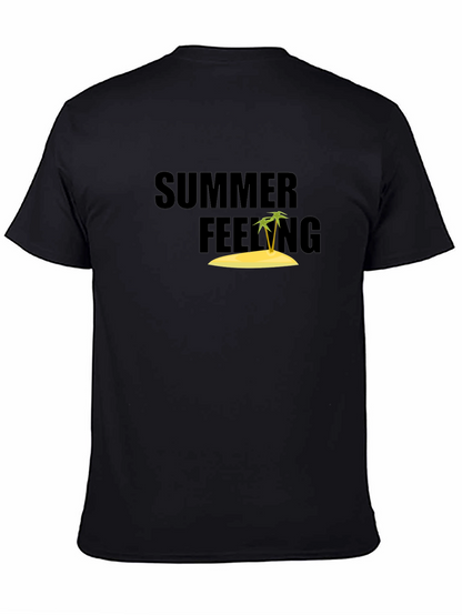 Summer Feeling Black T-Shirt