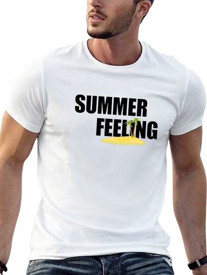 Summer Feeling Black T-Shirt