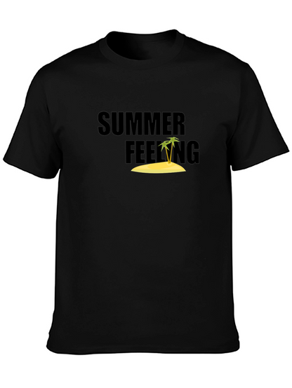 Summer Feeling Black T-Shirt