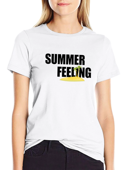 Summer Feeling Black T-Shirt