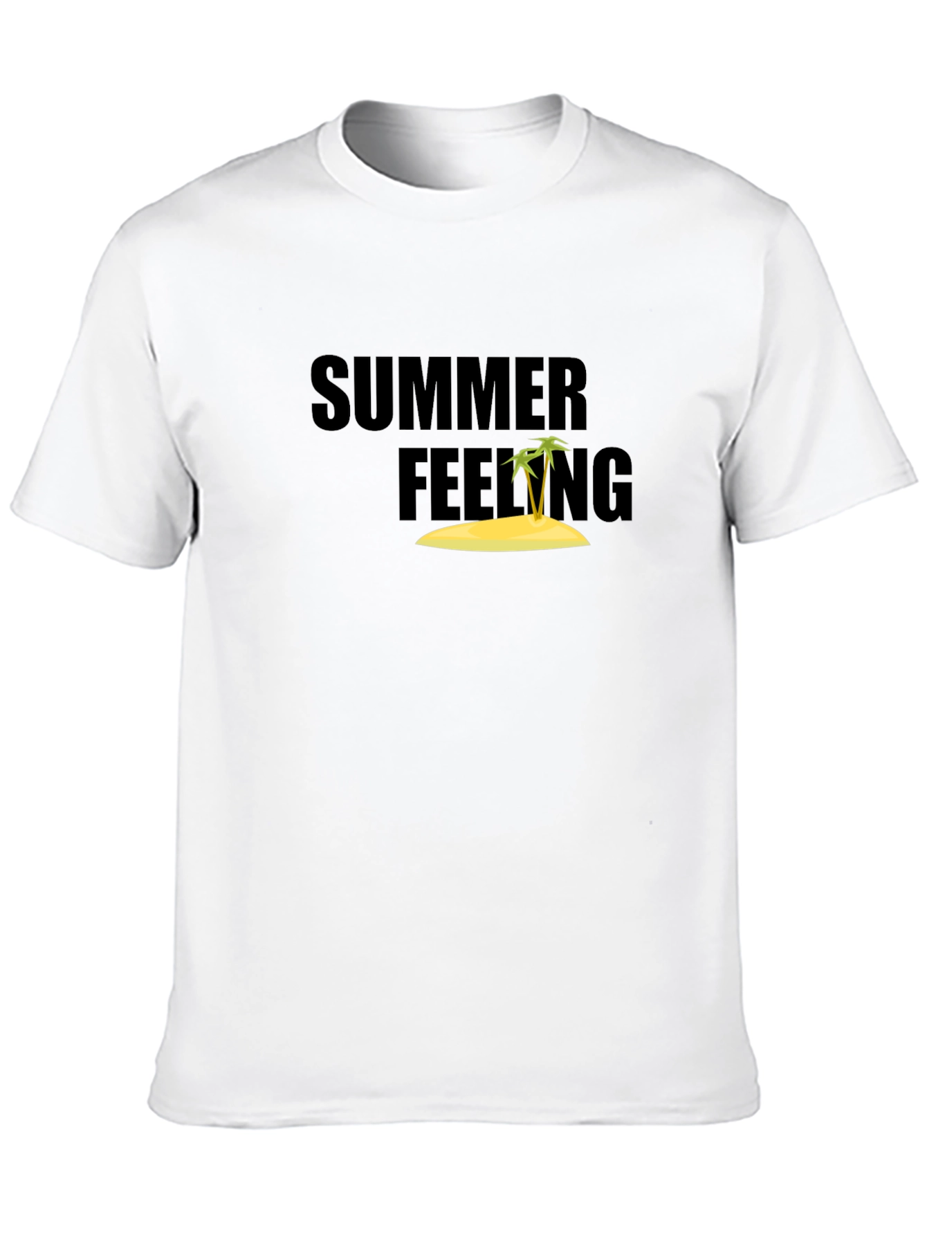 Summer Feeling Black T-Shirt