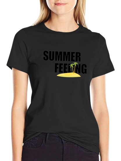 Summer Feeling Black T-Shirt
