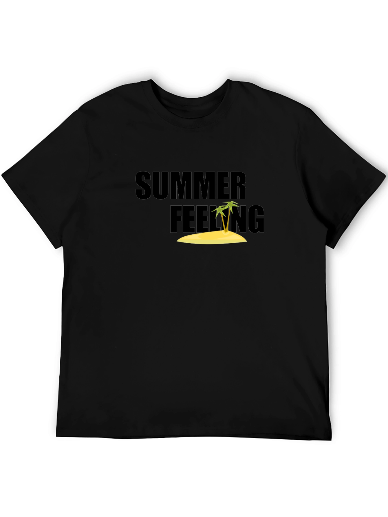 Summer Feeling Black T-Shirt