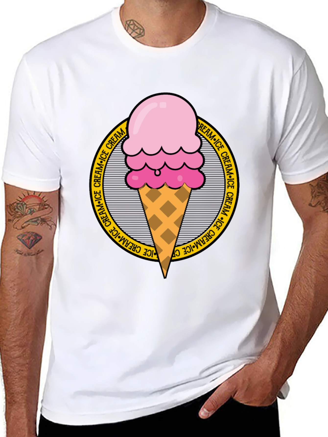 Ice Cream Graphic Tee - Round Logo