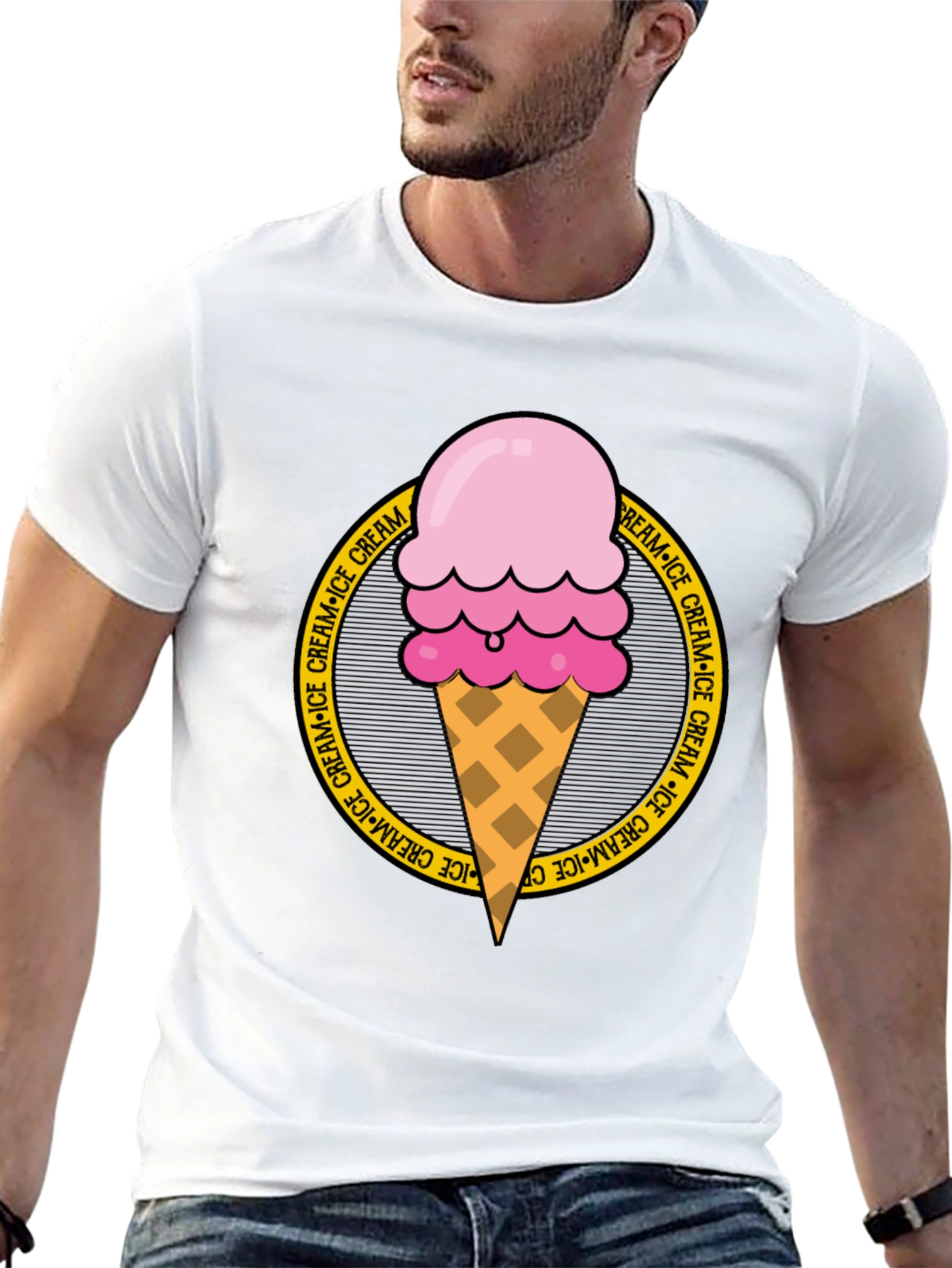 Ice Cream Graphic Tee - Round Logo