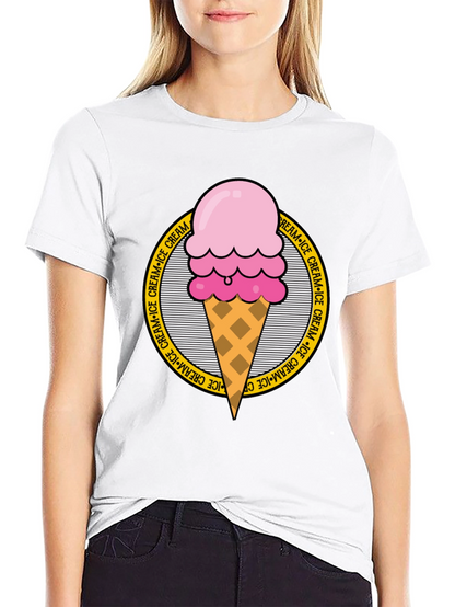 Ice Cream Graphic Tee - Round Logo