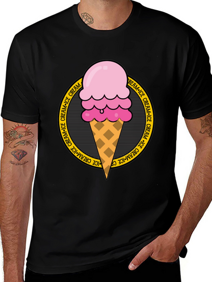 Ice Cream Graphic Tee - Round Logo