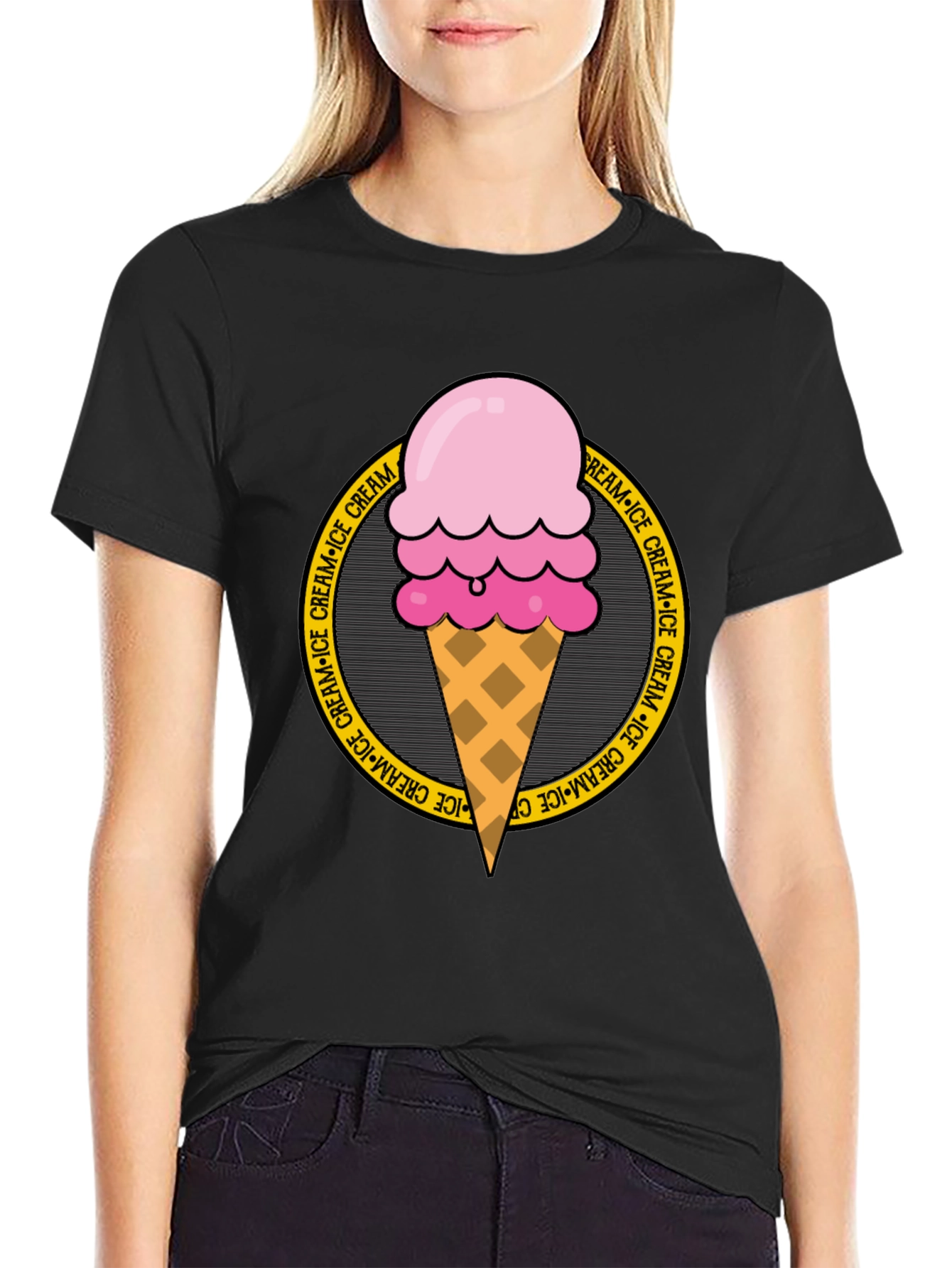 Ice Cream Graphic Tee - Round Logo