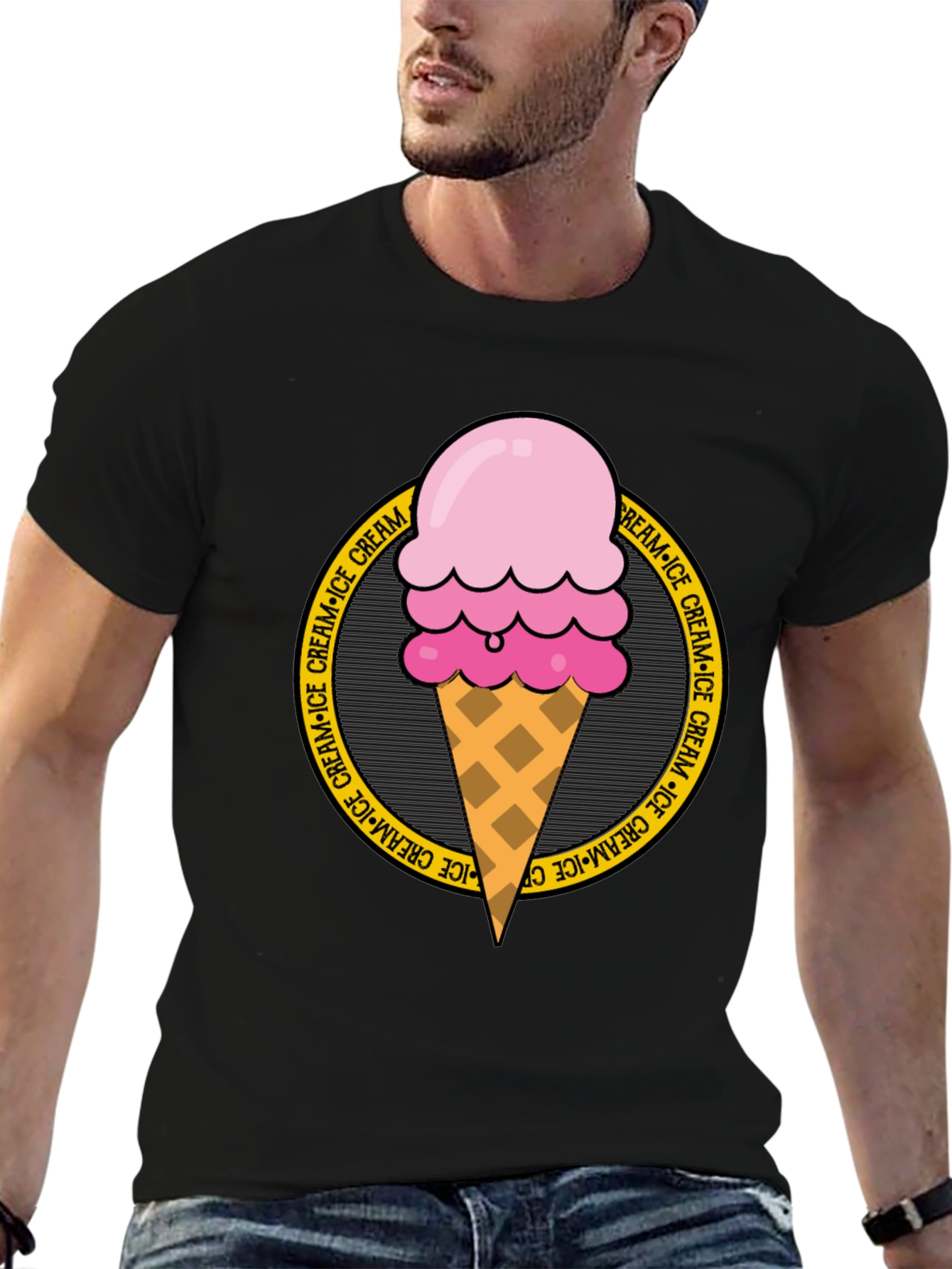 Ice Cream Graphic Tee - Round Logo