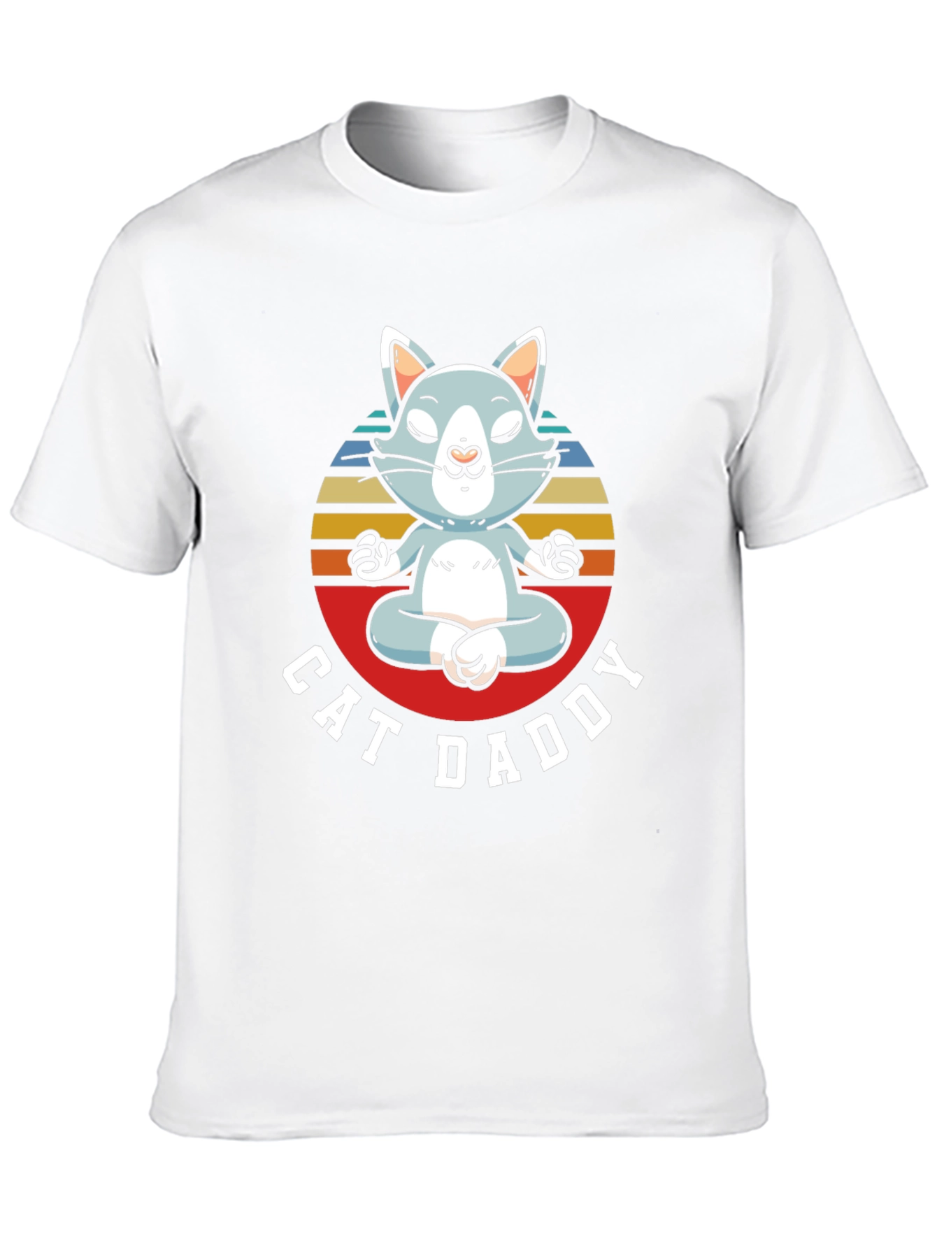 Cat Daddy T-Shirt - Zen Meditating Cat Design