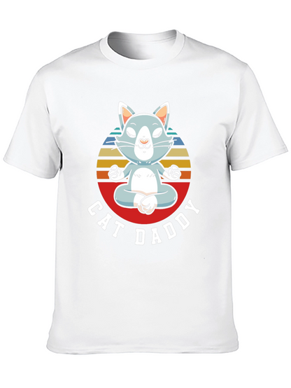 Cat Daddy T-Shirt - Zen Meditating Cat Design