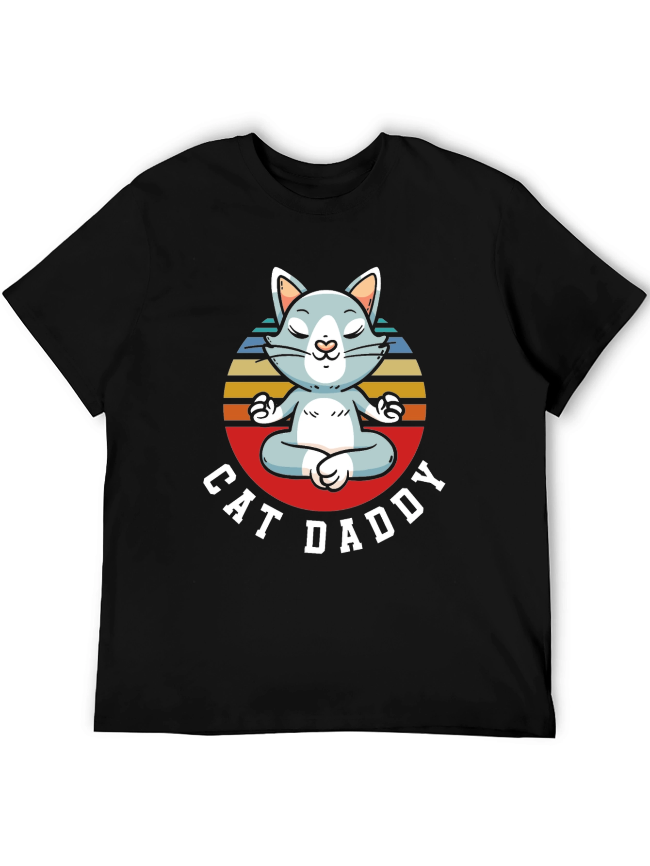 Cat Daddy T-Shirt - Zen Meditating Cat Design