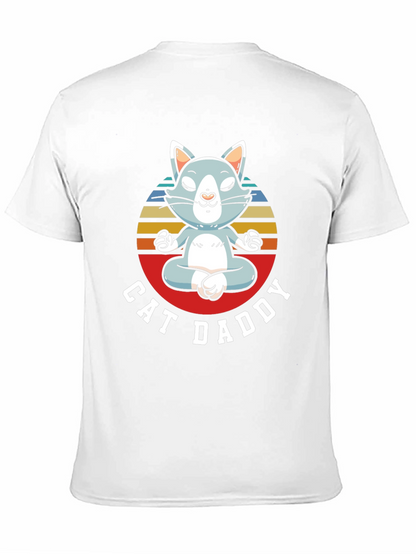 Cat Daddy T-Shirt - Zen Meditating Cat Design