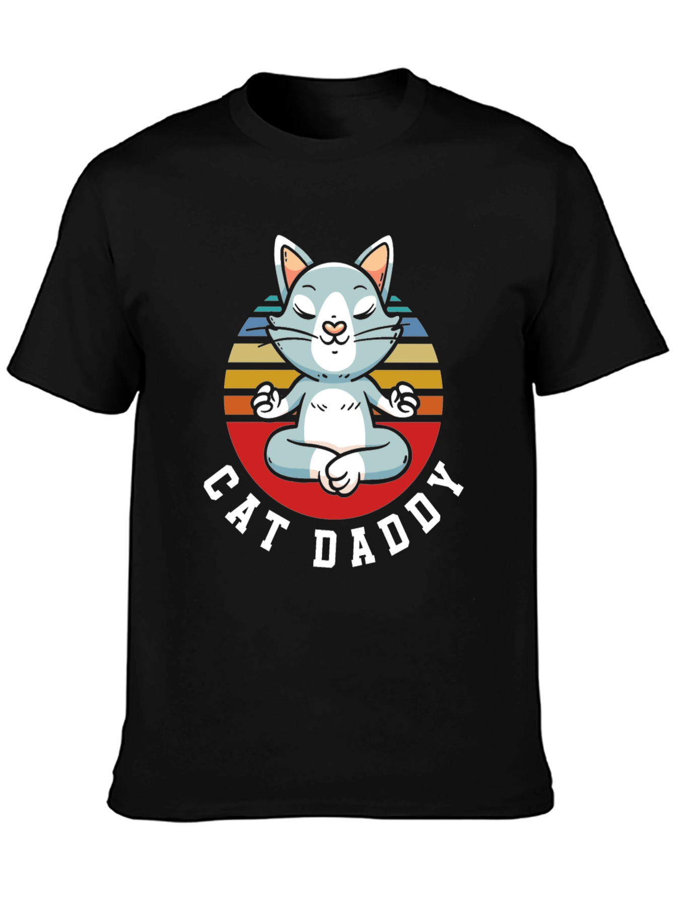 Cat Daddy T-Shirt - Zen Meditating Cat Design