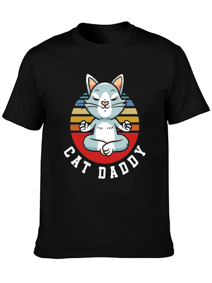 Cat Daddy T-Shirt - Zen Meditating Cat Design
