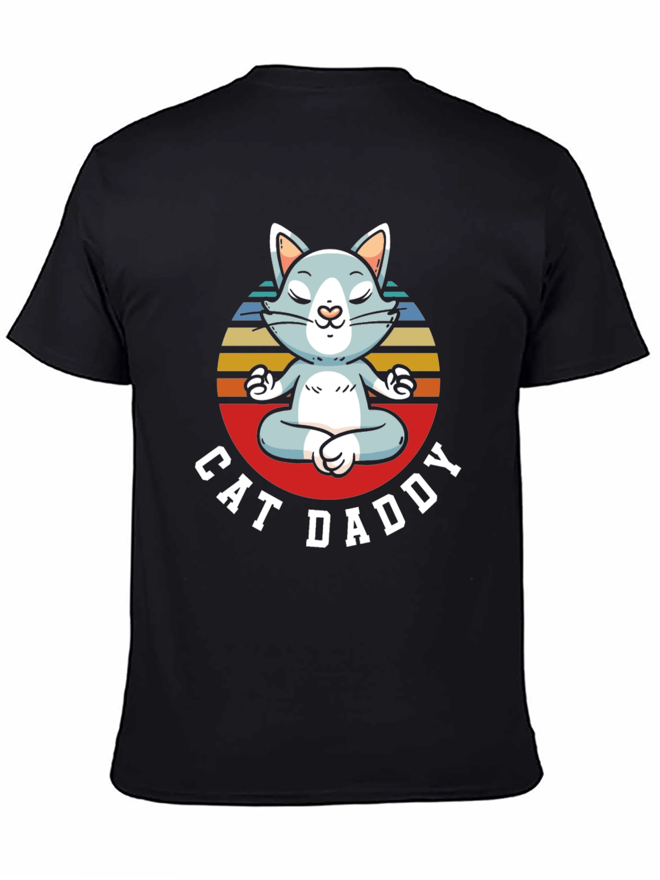 Cat Daddy T-Shirt - Zen Meditating Cat Design