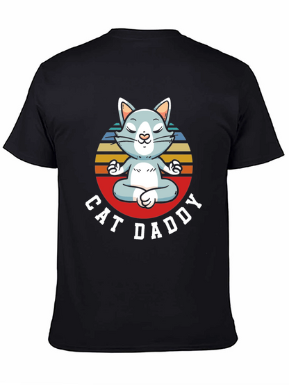 Cat Daddy T-Shirt - Zen Meditating Cat Design