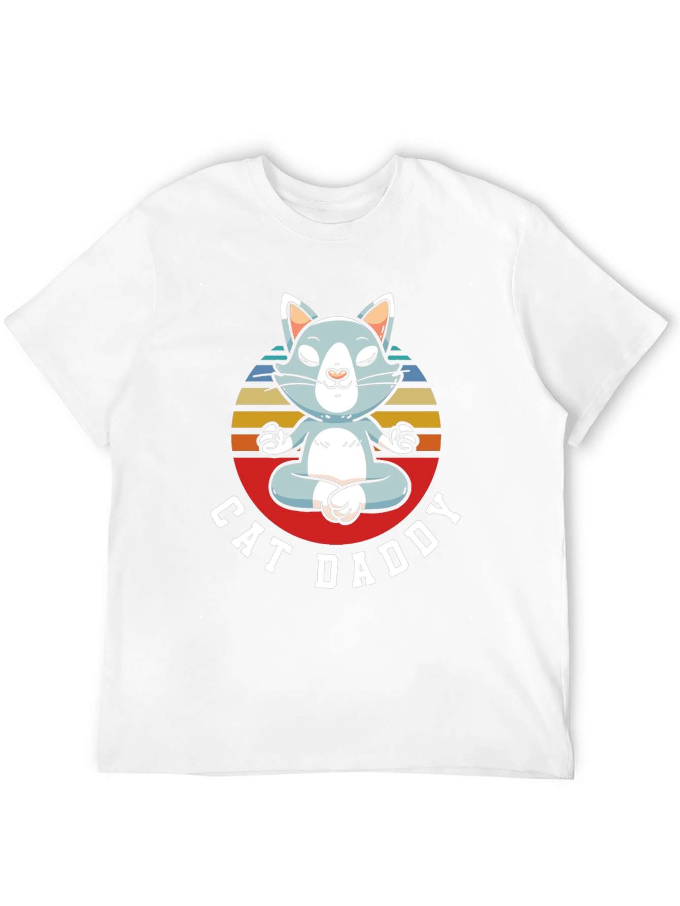 Cat Daddy T-Shirt - Zen Meditating Cat Design