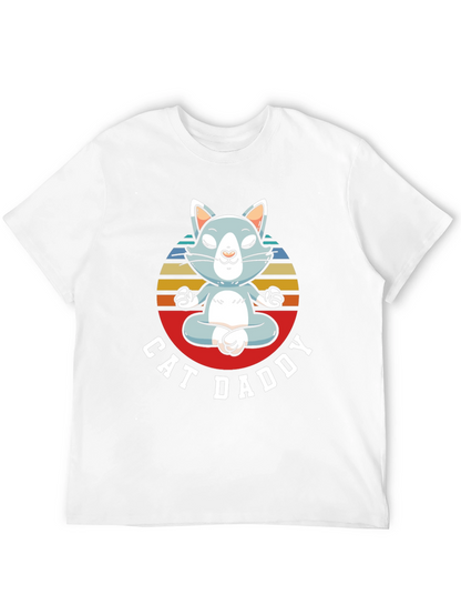 Cat Daddy T-Shirt - Zen Meditating Cat Design