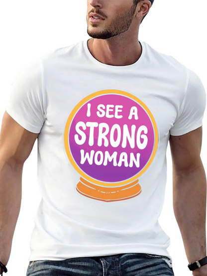 Strong Woman Crystal Ball Graphic Tee - Black