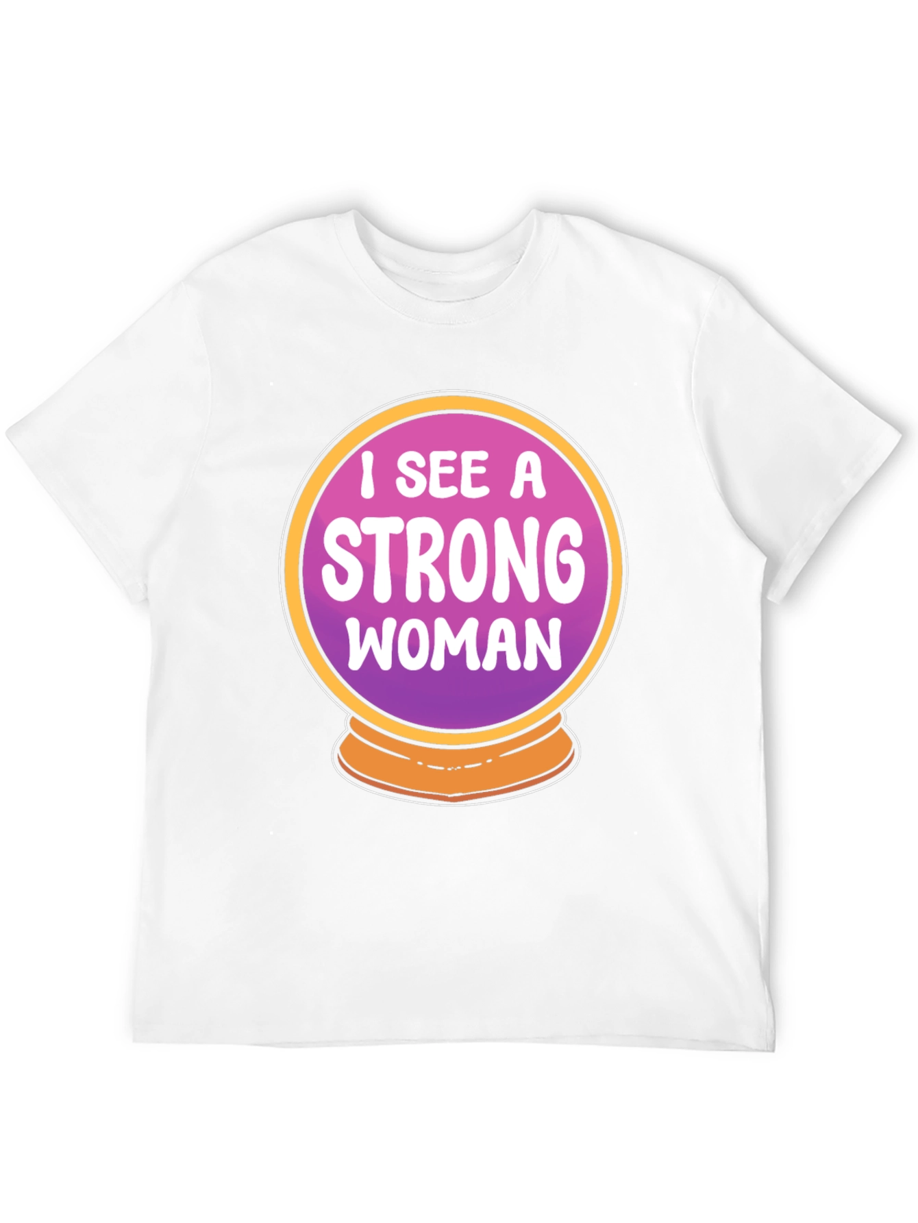 Strong Woman Crystal Ball Graphic Tee - Black
