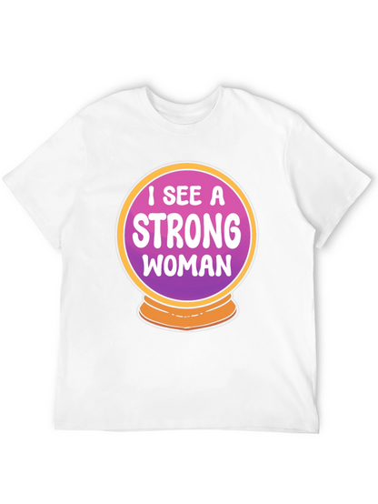 Strong Woman Crystal Ball Graphic Tee - Black