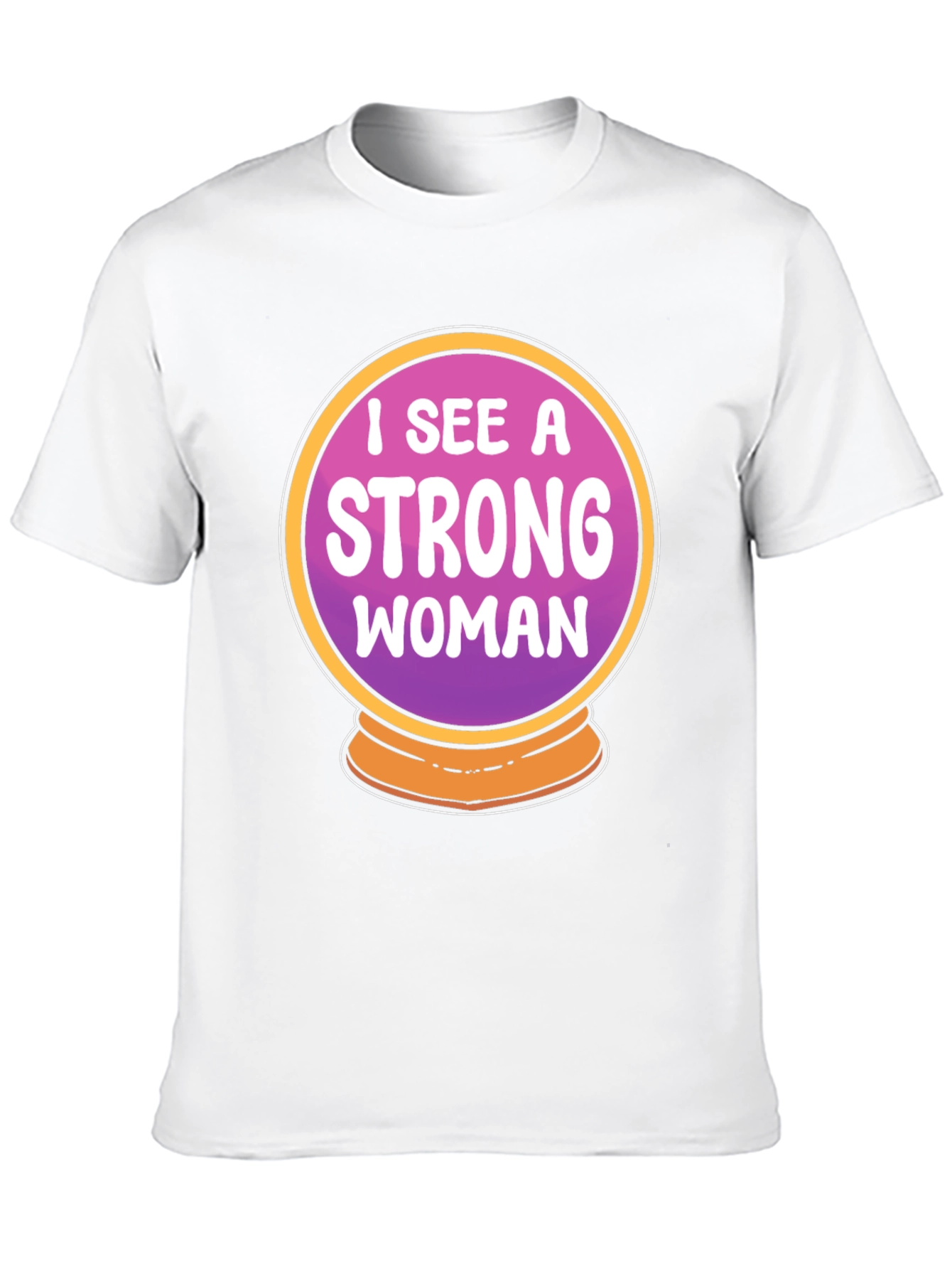 Strong Woman Crystal Ball Graphic Tee - Black