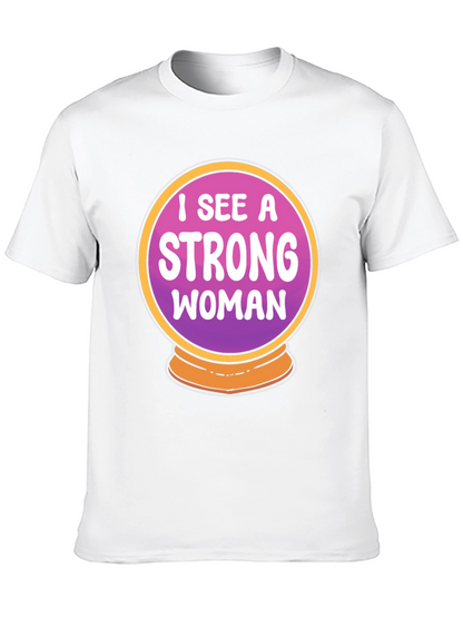 Strong Woman Crystal Ball Graphic Tee - Black