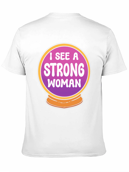 Strong Woman Crystal Ball Graphic Tee - Black