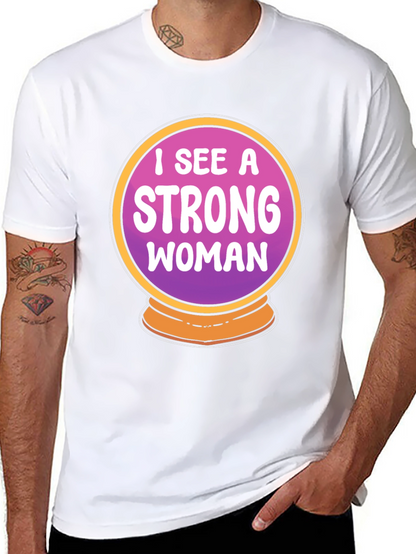 Strong Woman Crystal Ball Graphic Tee - Black