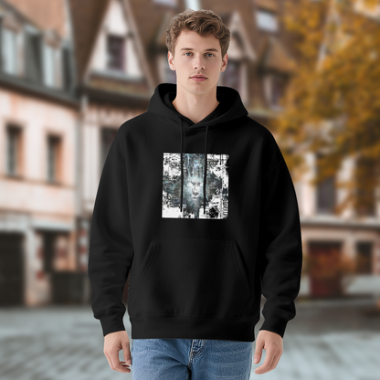 Mystical Realm Digital Art Graphic Black Hoodie