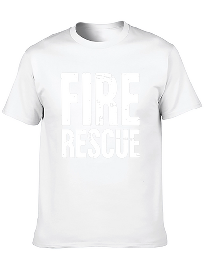 Fire Rescue T-Shirt - Black Cotton Blend