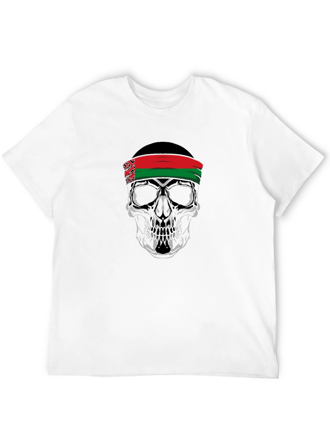 Skull Bandana Graphic Tee - Edgy Cool Style