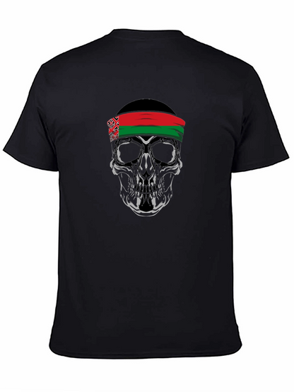 Skull Bandana Graphic Tee - Edgy Cool Style