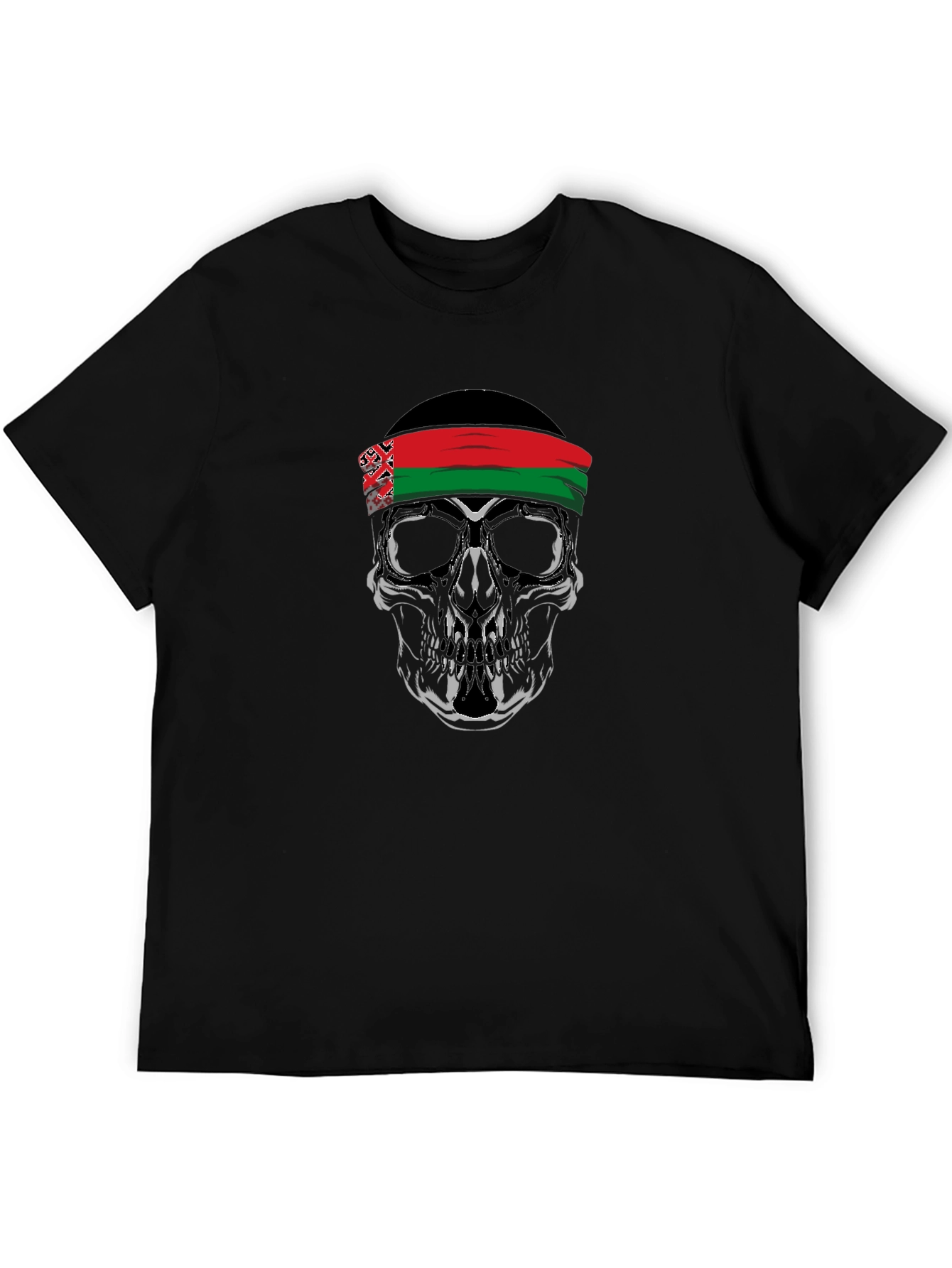 Skull Bandana Graphic Tee - Edgy Cool Style