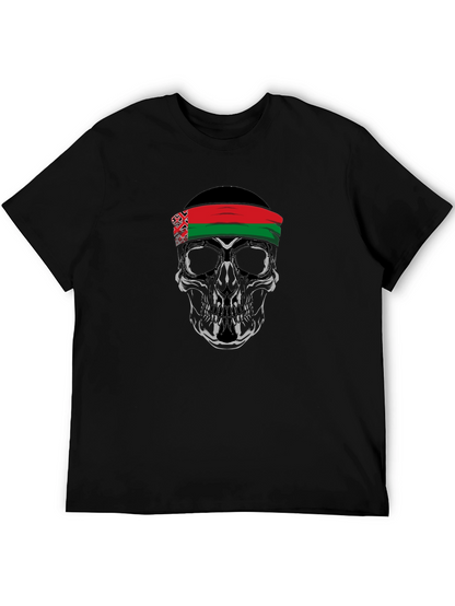 Skull Bandana Graphic Tee - Edgy Cool Style