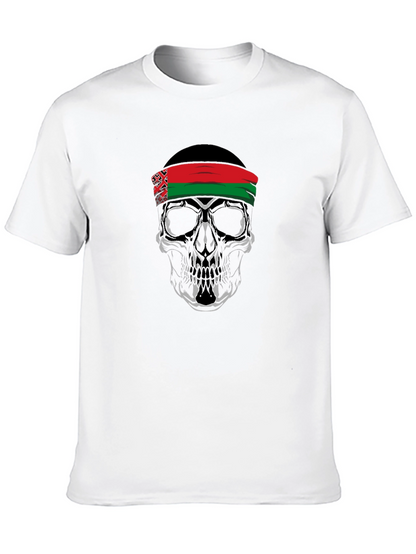 Skull Bandana Graphic Tee - Edgy Cool Style