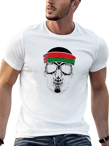 Skull Bandana Graphic Tee - Edgy Cool Style