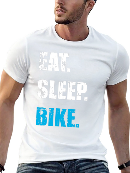Eat Sleep Bike T-Shirt - Cycling Enthusiast Apparel