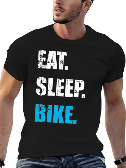 Eat Sleep Bike T-Shirt - Cycling Enthusiast Apparel