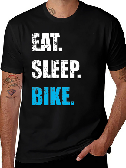 Eat Sleep Bike T-Shirt - Cycling Enthusiast Apparel