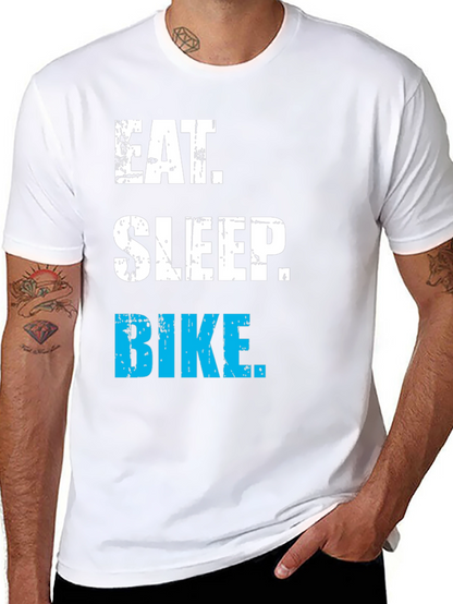 Eat Sleep Bike T-Shirt - Cycling Enthusiast Apparel