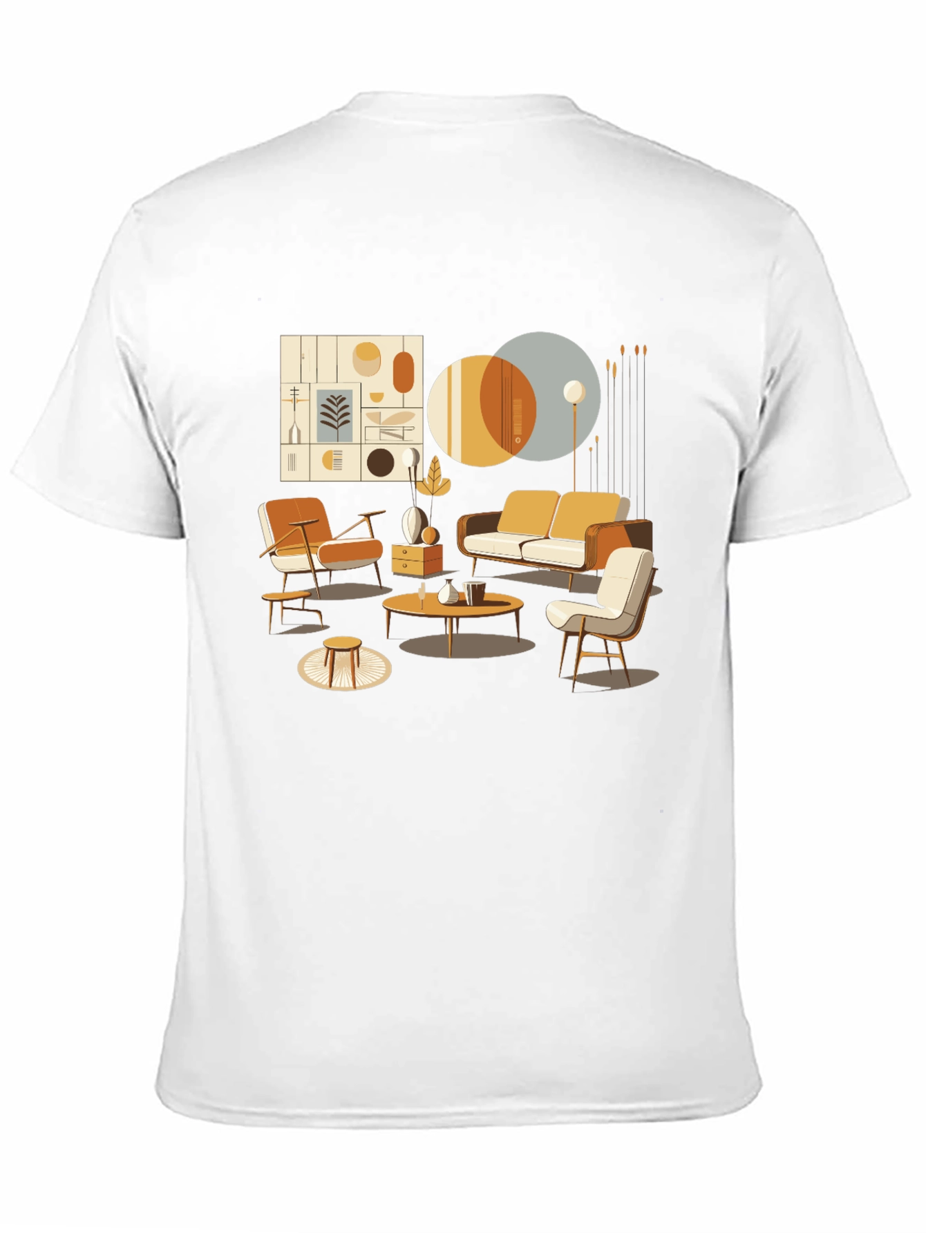 Modern Living Room Graphic Tee - Stylish Design