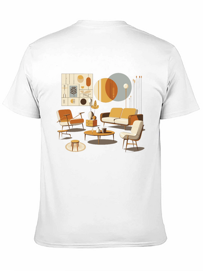 Modern Living Room Graphic Tee - Stylish Design