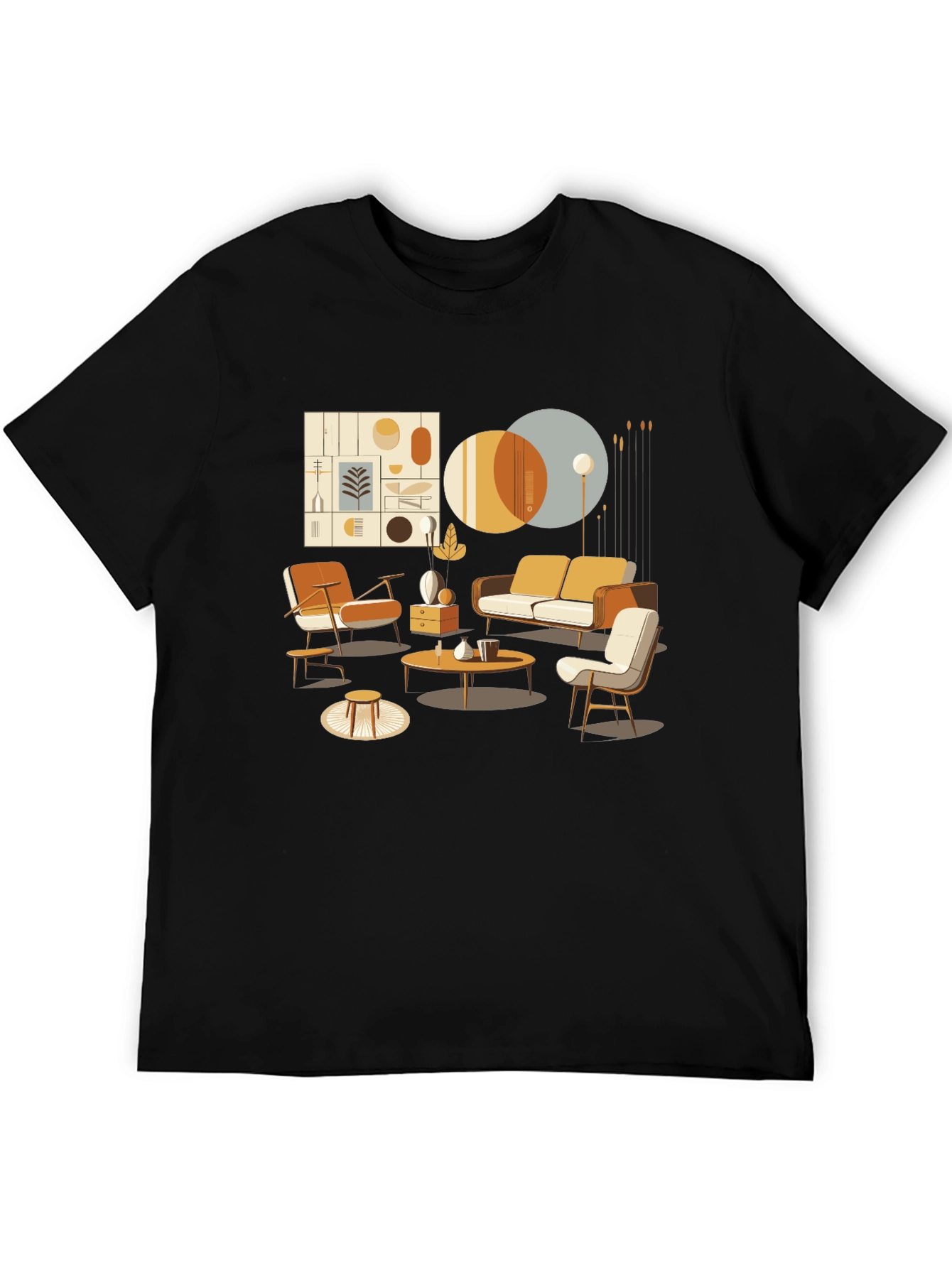 Modern Living Room Graphic Tee - Stylish Design