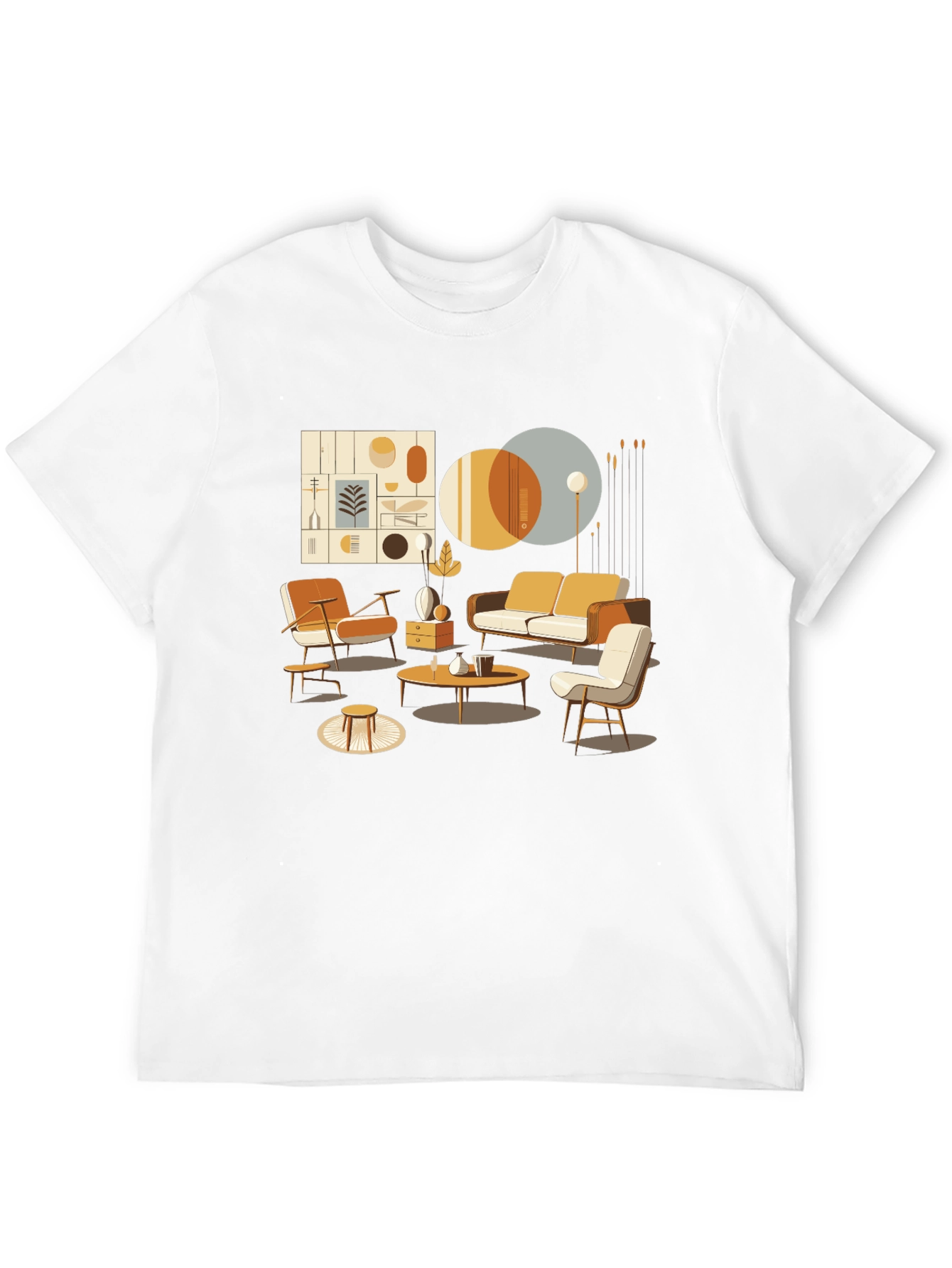 Modern Living Room Graphic Tee - Stylish Design