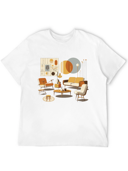 Modern Living Room Graphic Tee - Stylish Design