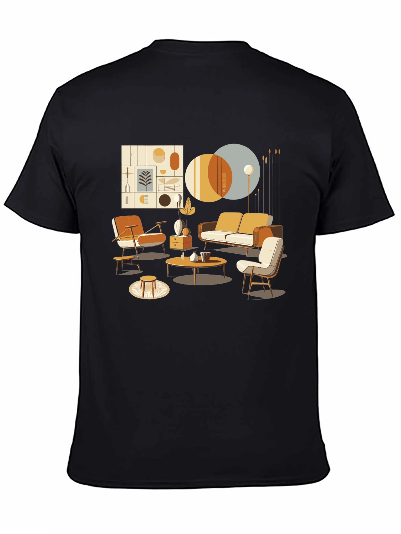 Modern Living Room Graphic Tee - Stylish Design